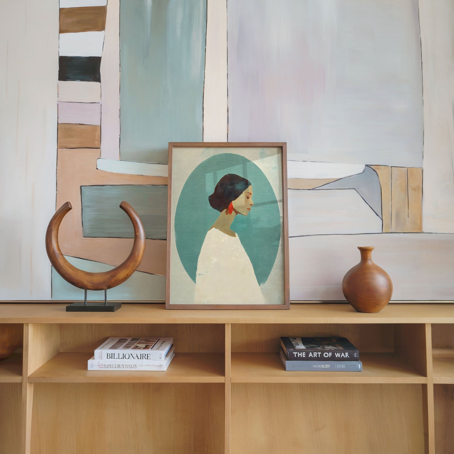 Minimalist Woman Portrait Wall Art Digital Download