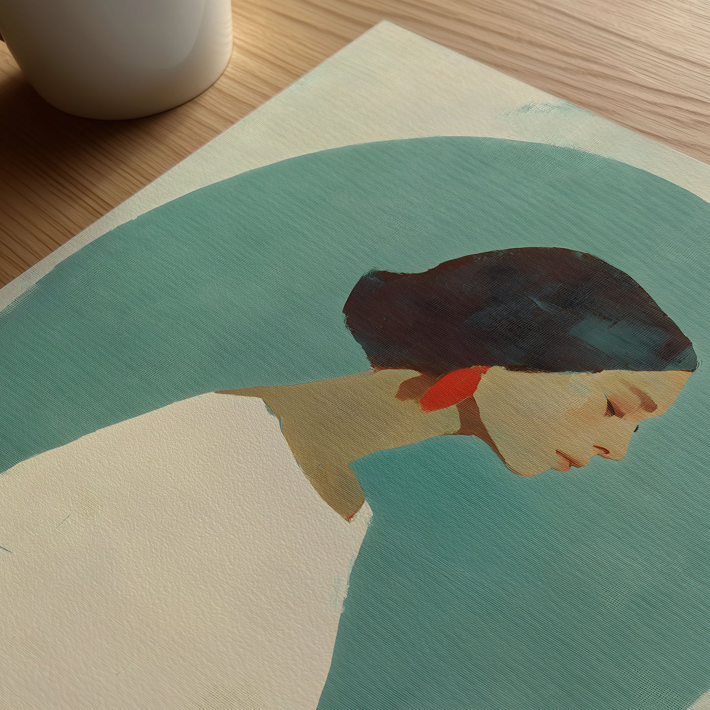 Minimalist Woman Portrait Wall Art Digital Download