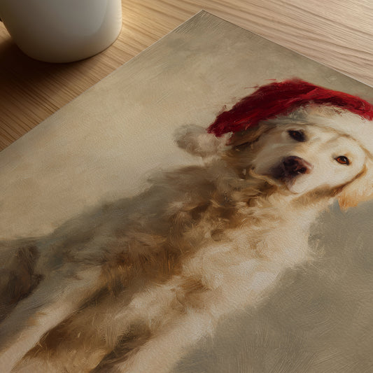 Christmas Golden Retriever Wall Art – Festive Dog Printable
