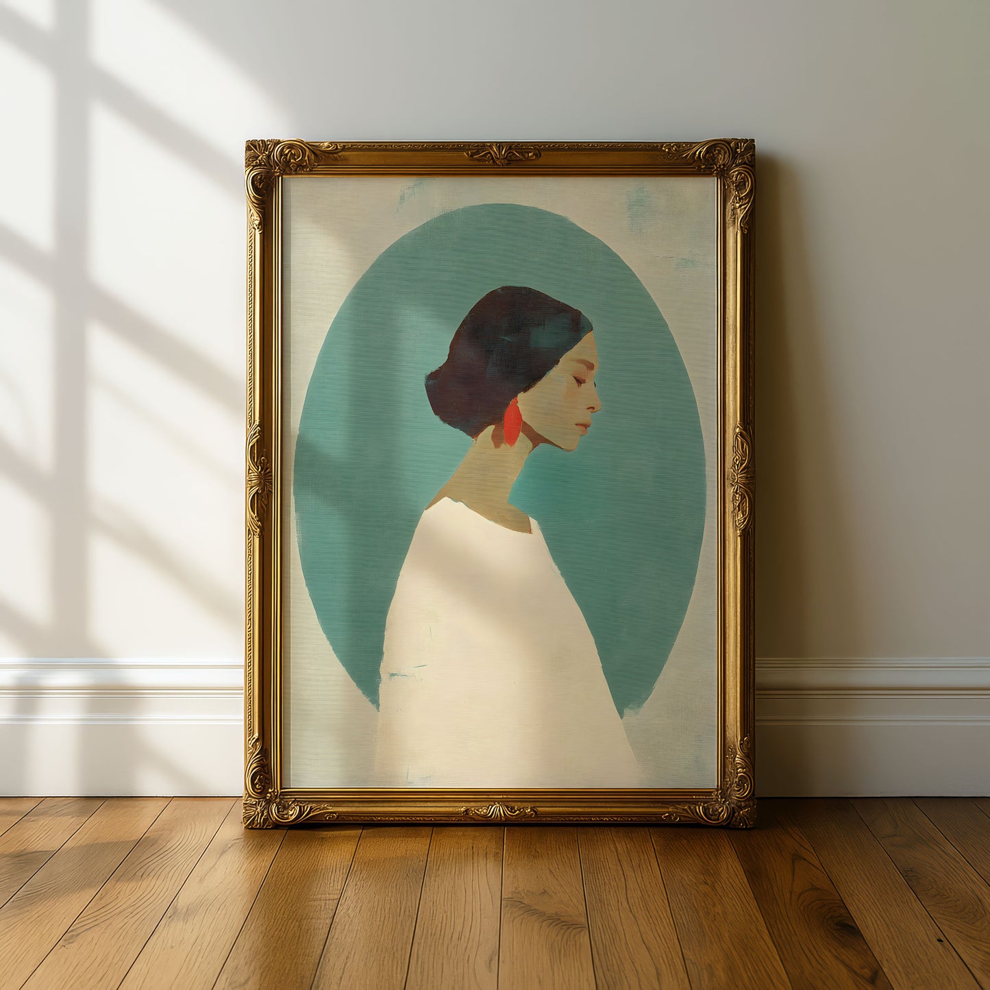 Minimalist Woman Portrait Wall Art Digital Download
