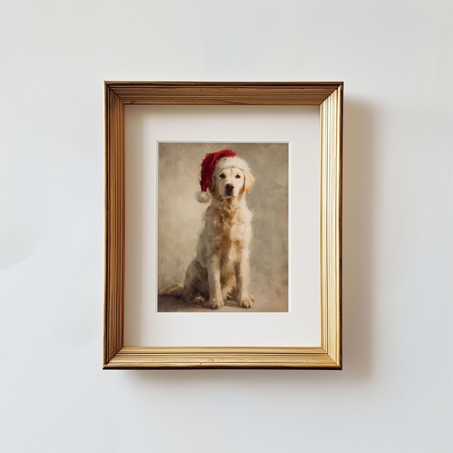 Christmas Golden Retriever Wall Art – Festive Dog Printable
