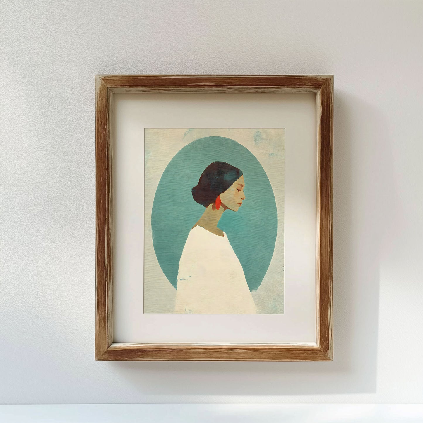 Minimalist Woman Portrait Wall Art Digital Download