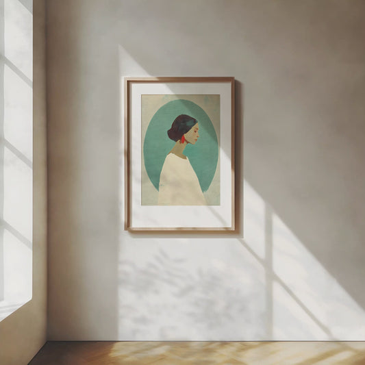 Minimalist Woman Portrait Wall Art Digital Download
